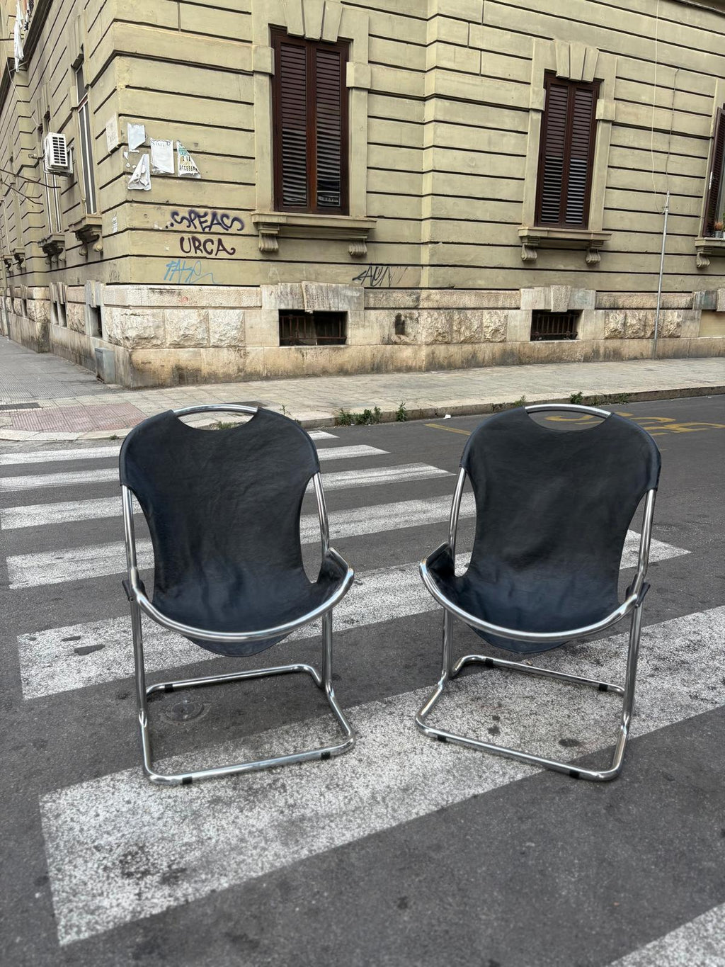 Coppia di sedie Bauahus anni 70