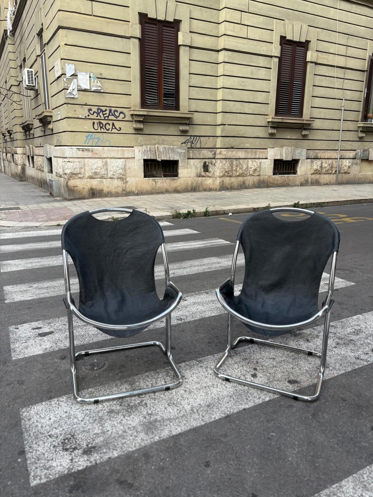 Coppia di sedie Bauahus anni 70